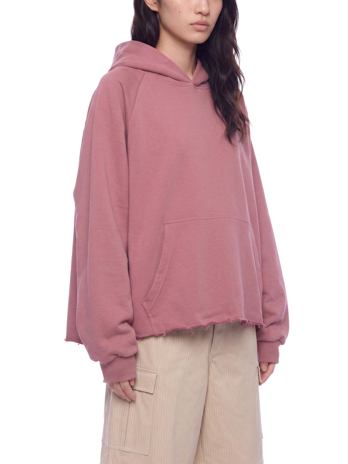 It's Mauve, Bro Unisex Vintage Wash Raw Edge Boxy Hoodie