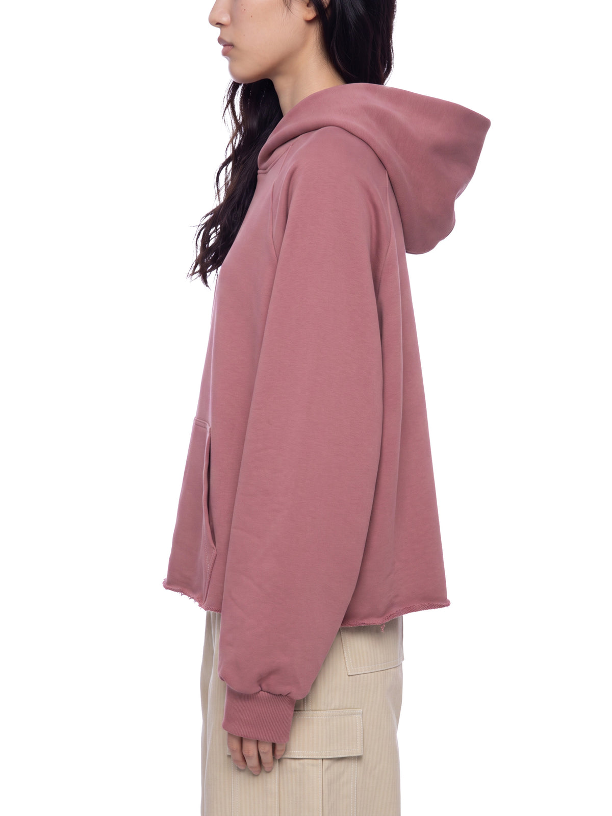 It's Mauve, Bro Unisex Vintage Wash Raw Edge Boxy Hoodie